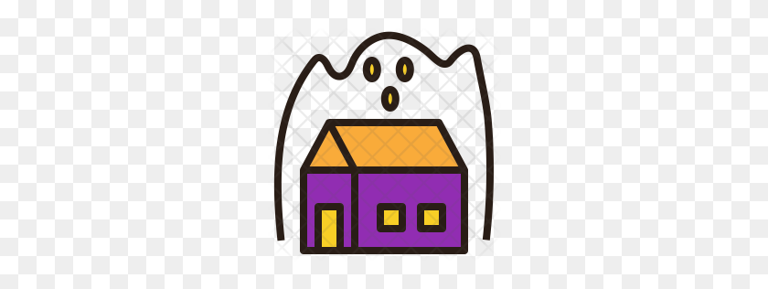 256x256 Premium Halloween Icon Pack Download Png - Haunted House PNG