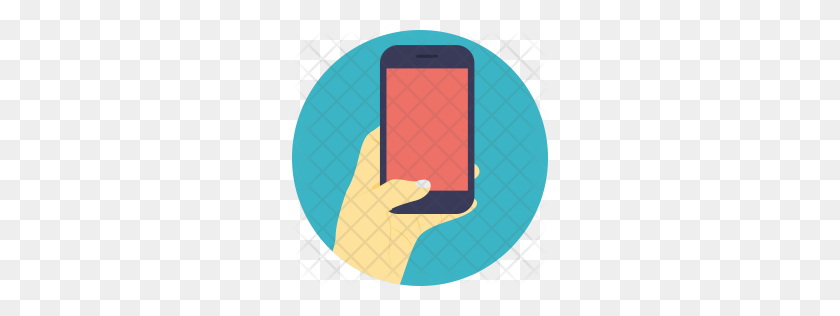 256x256 Premium Hand Holding Smartphone Icon Download Png - Holding Phone PNG