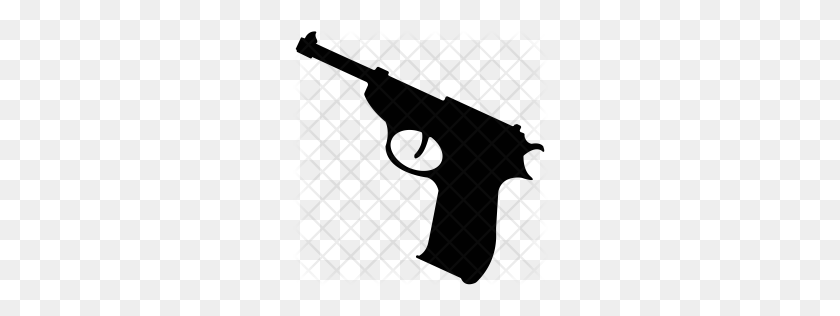 256x256 Premium Handgun Icon Download Png - Hand Gun PNG