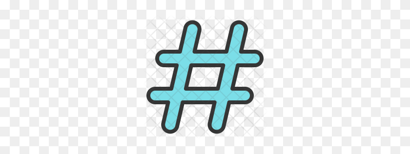 256x256 Premium Hashtag Icon Download Png - Hashtag PNG