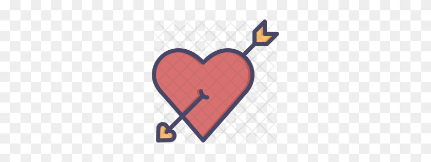 256x256 Premium Heart And Arrow Icon Download Png - Heart Arrow PNG