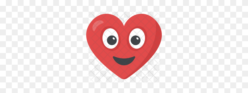 256x256 Значок Премиум Сердце Emoji Скачать Png - Сердце Emoji Png