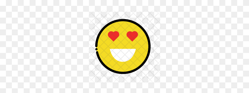 256x256 Премиум Сердце Глаз Emoji Значок Скачать Png - Глаз Emoji Png