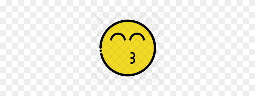 256x256 Premium Heart Eye Emoji Icon Download Png - Kiss Emoji PNG
