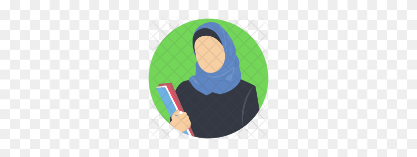 256x256 Premium Hijab Woman Icon Download Png - Hijab PNG