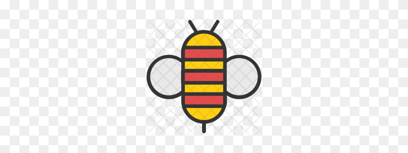 256x256 Premium Honey Bee Icon Download Png - Honey Bee PNG