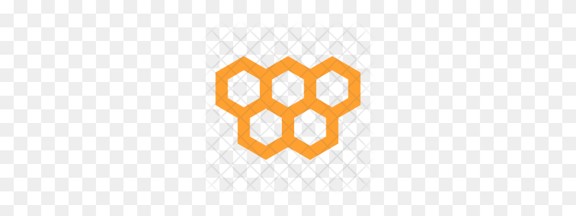 256x256 Premium Honeycomb Icon Download Png - Honey Comb PNG