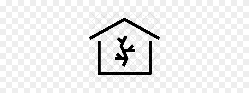 256x256 Premium House Crack Icon Download Png - Crack PNG