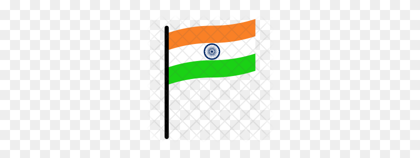 256x256 Значок Премиум Индийский Флаг Скачать Png - Индийский Флаг Png
