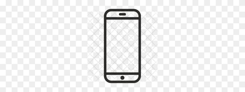 256x256 Premium Iphone Music Icon Download Png - Iphone Outline PNG