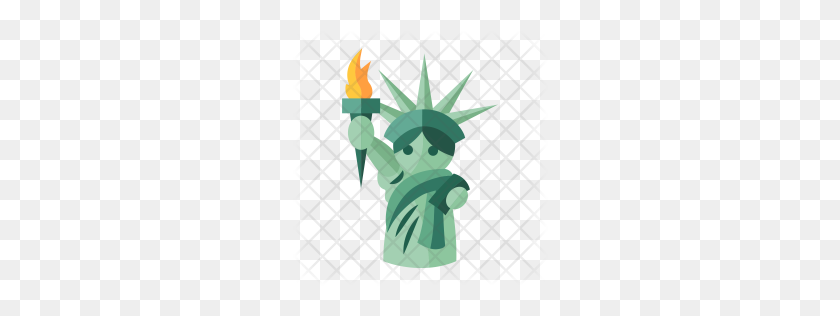 256x256 Premium Japanese Landmark Flat Icon Icon Pack Download Png - Statue Of Liberty PNG