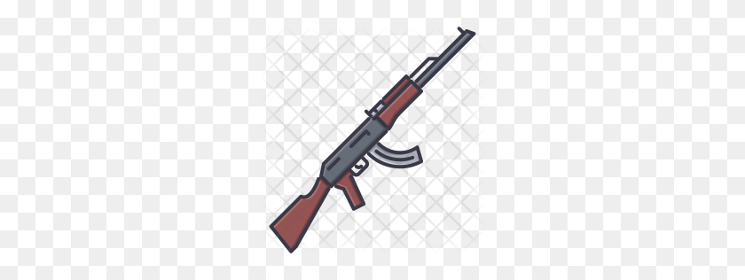 256x256 Premium Kalashnikov Icon Download Png - Gun Smoke PNG