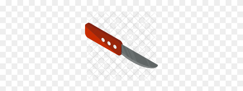 256x256 Значок Премиум Нож Скачать Png - Кухонный Нож Png