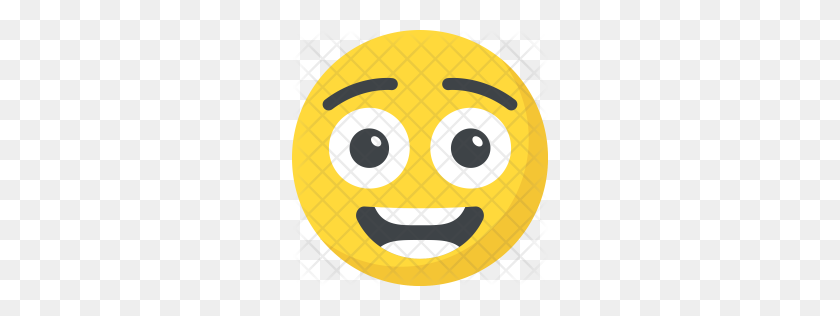 256x256 Premium Laughing Emoji Expression Icon Download Png - Smiling Emoji PNG