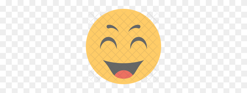 256x256 Premium Laughing Emoji Expression Icon Download Png - Laughing PNG