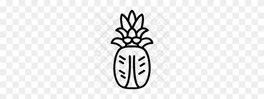 256x256 Premium Litchi Icon Download Png - Pineapple Black And White Clipart