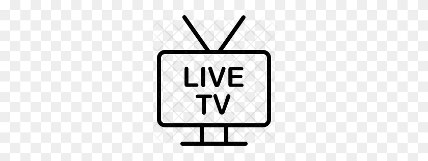 256x256 Premium Live Tv Streaming Icon Download Png - Tv Icon PNG