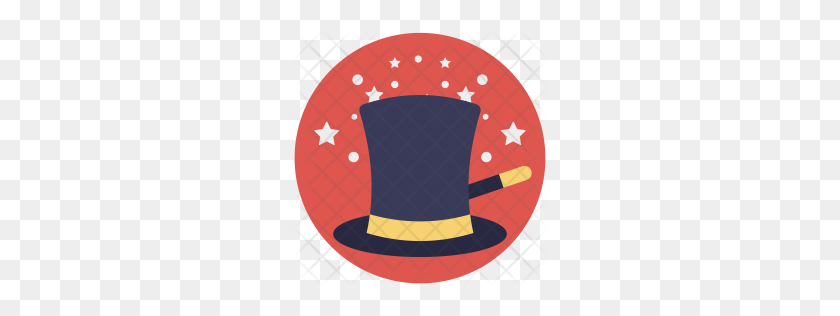 256x256 Premium Magic Hat And Stick Icon Download Png - Magic Hat PNG