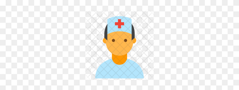 256x256 Icono De Enfermera Masculina Premium Descargar Png - Enfermera Png