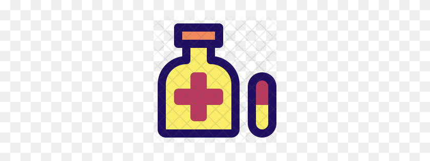 256x256 Icono De Botella De Medicina Premium Descargar Png - Medicina Png