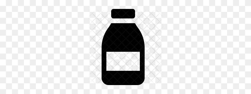 256x256 Значок Бутылка Молока Премиум Скачать Png - Бутылка Молока Png