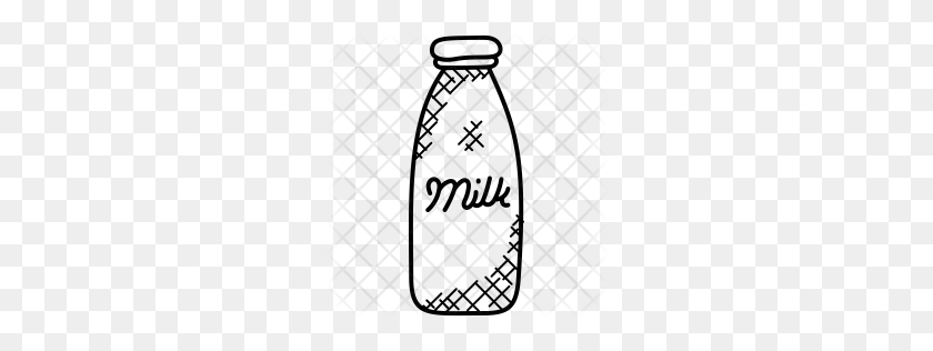 256x256 Значок Бутылка Молока Премиум Скачать Png - Кувшин Для Молока Png