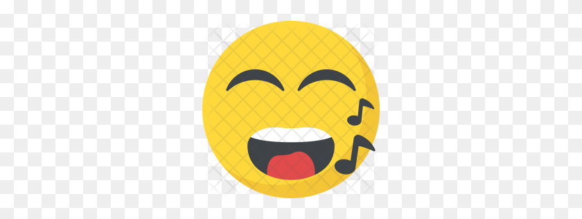 256x256 Icono De Emoji De Música Premium Descargar Png - Emoji Enfermo Png