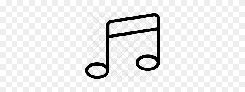 256x256 Icono De Nota Musical Premium Descargar Png - Notas Musicales Blancas Png