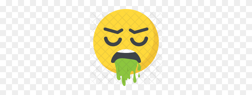 256x256 Premium Nauseated Emoji Icon Descargar Png - Puke Emoji Png