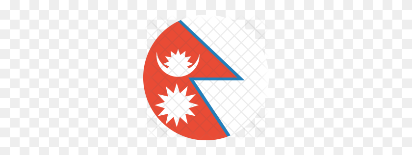 256x256 Premium Nepal, Bandera, Mundo, Nación Icono Descargar Png - Bandera De Nepal Png