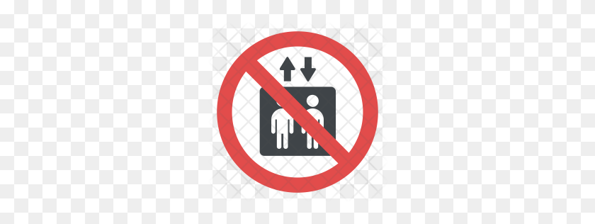 256x256 Premium No Elevator Sign Icon Download Png - No Symbol PNG