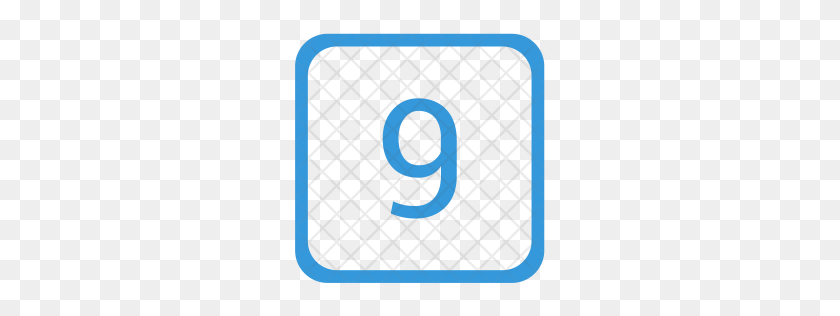 256x256 Premium Number Icon Download Png - Number 9 PNG