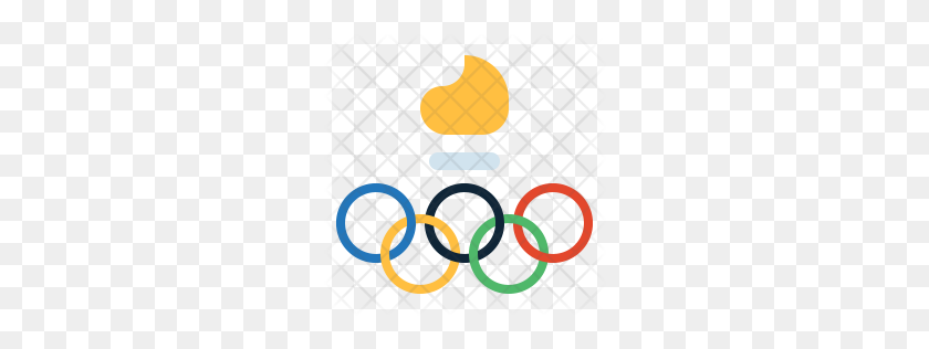256x256 Значок Премиум Олимпийский Логотип Скачать Png - Олимпийские Кольца Png
