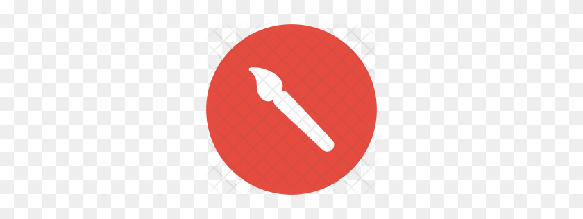 256x256 Premium Paint Brush Icon Download Png - Red Paint PNG