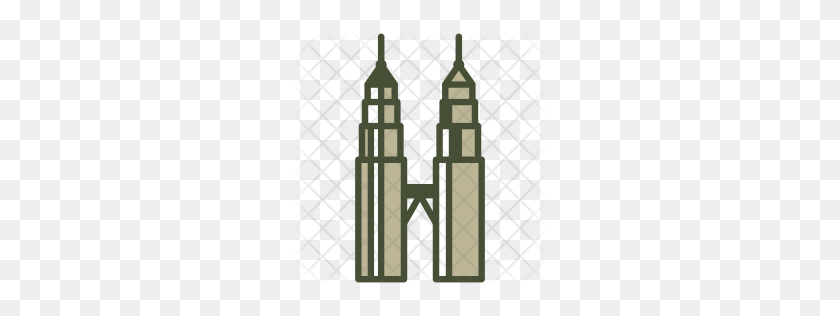 256x256 Premium Petronas Icon Download Png - Twin Towers PNG