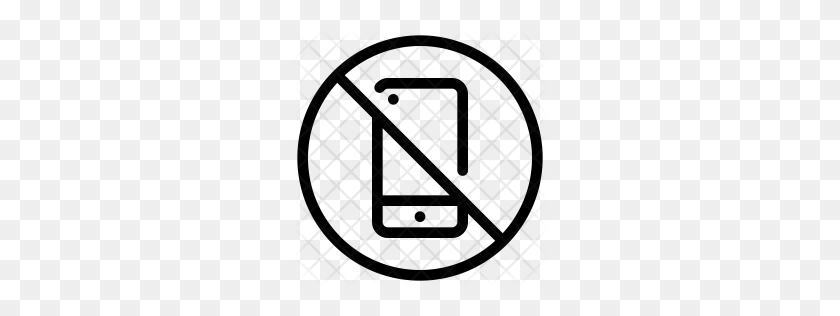 256x256 Значок Премиум Телефон Запрещен Png Скачать - Знак Запрещен Png