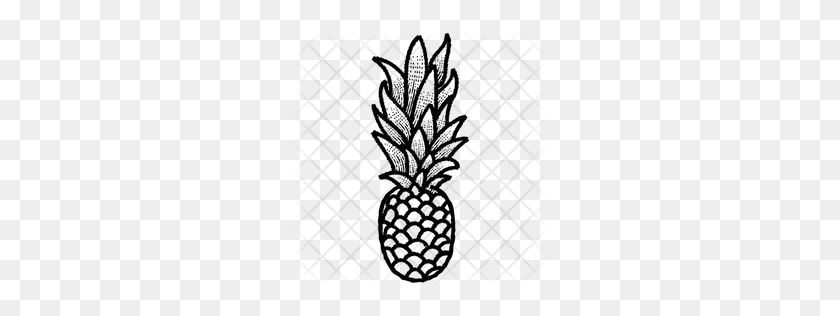 256x256 Premium Pineapple Icon Download Png - Pineapple Black And White Clipart