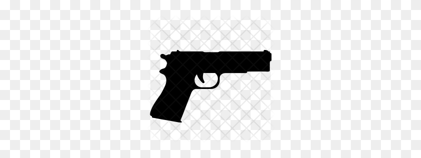 256x256 Premium Pistol Icon Download Png - Hand Gun PNG