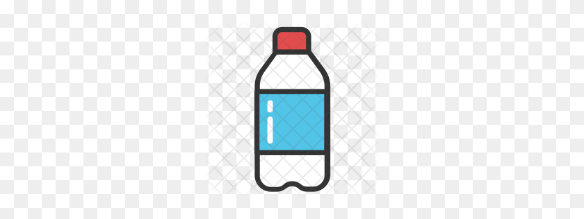 256x256 Значок Премиум Пластиковая Бутылка Скачать Png - Бутылка Воды Png