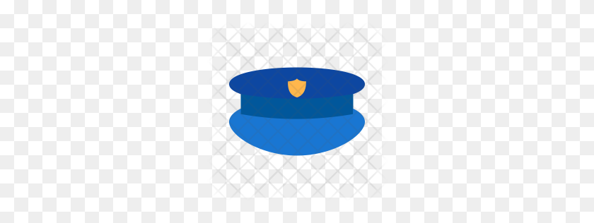256x256 Icono De Sombrero De Policía Premium Descargar Png - Sombrero De Marinero Png