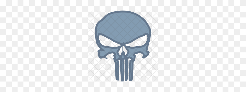 256x256 Premium Punisher Icon Download Png - Punisher Skull PNG