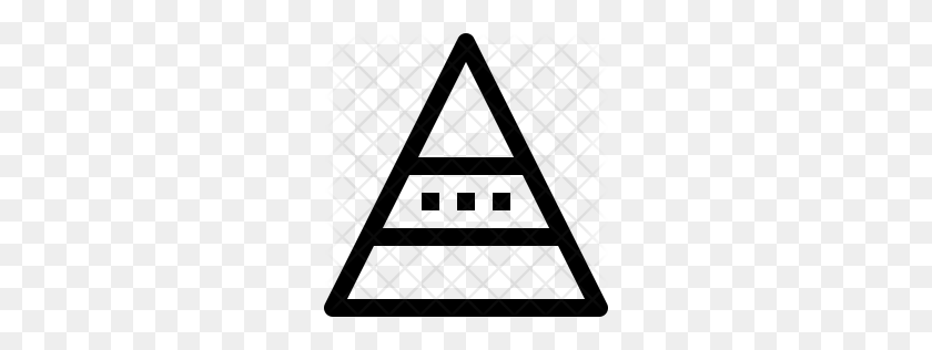 256x256 Pirámide Premium Icono De Gráfico Descargar Png - Pirámide Png