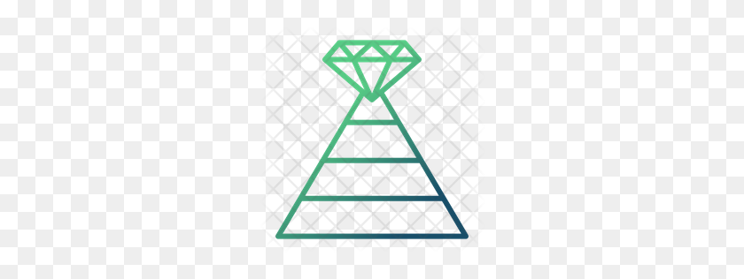 256x256 Значок Премиум Пирамида Скачать Png - Пирамида Png