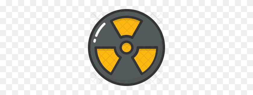 256x256 Значок Премиум Радиоактивный Скачать Png - Радиоактивный Png