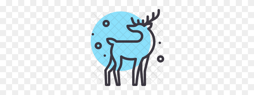 256x256 Premium Reindeer Head Icon Download Png - Reindeer PNG