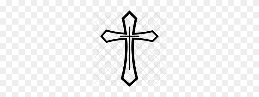 256x256 Значок Креста Премиум Религия Скачать Png - Распятие Png