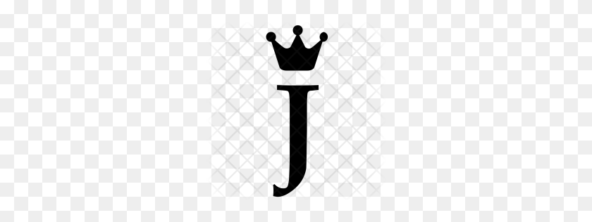 256x256 Premium Royal, Alphabet, Crown, Letter, English, J, Joker Icon - Crown Silhouette PNG