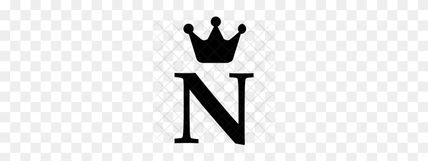 256x256 Премиум Королевский, Алфавит, Корона, Письмо, Английский, Значок N Скачать - Логотип Корона Королевский Png
