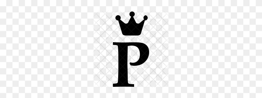 256x256 Premium Royal, Alphabet, Crown, Letter, English, P Icon Download - P PNG