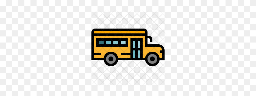 256x256 Значок Премиум Школьный Автобус Скачать Png - Школьный Автобус Png
